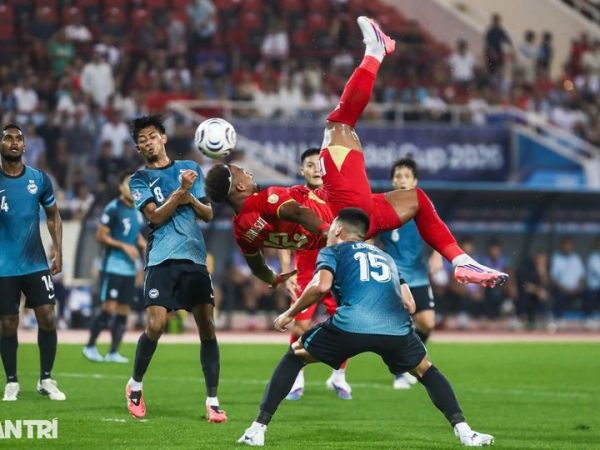 Suasana pertandingan Vietnam Vs Singapura dalam laga lanjutan Grup A ASEAN Championship 2026, di Stadion My Dinh, Hanoi, Jumat (31/7/2026)