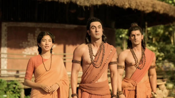 Ranbir Kapoor as Rama, Sai Pallavi as Sita and Ravie Dubey as Lakshman