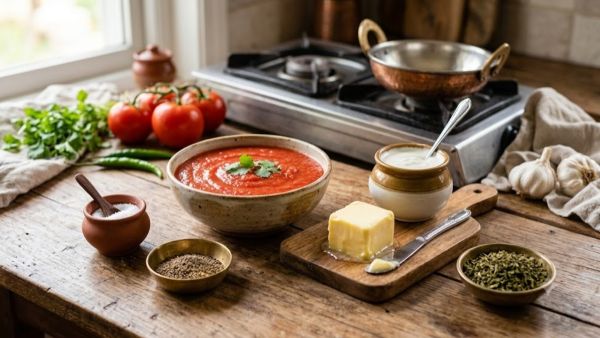 Keep these ingredients to make Makhani sauce Keep these ingredients to make Makhani sauce