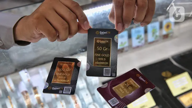 Harga emas Antam 1 Agustus 2026 turun Rp 20.000. (Liputan6.com/Angga Yuniar)