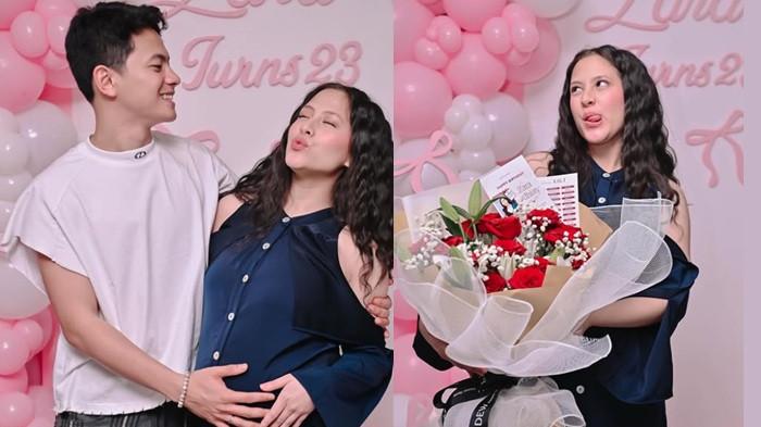 PAMER BABY BUMP - Kolase Adhisty Zara dan Tsaqib pamerkan baby bump di momen Ultah, dicapture Selasa (23/6/2026).