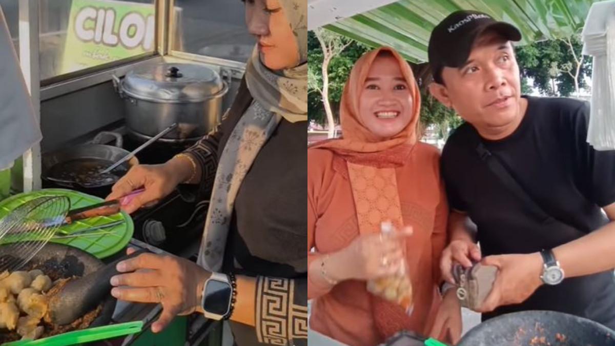 BERITA KLATEN - Mbak Mput, bakul cilok cantik asal Klaten yang viral di media sosial.