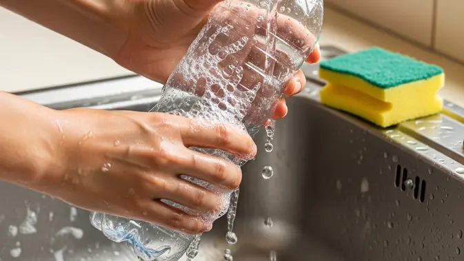 Cara Membuat Pot Gantung dari Botol Plastik Bekas. (AI Generated)