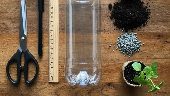 Cara Membuat Pot Gantung dari Botol Plastik Bekas. (AI Generated)