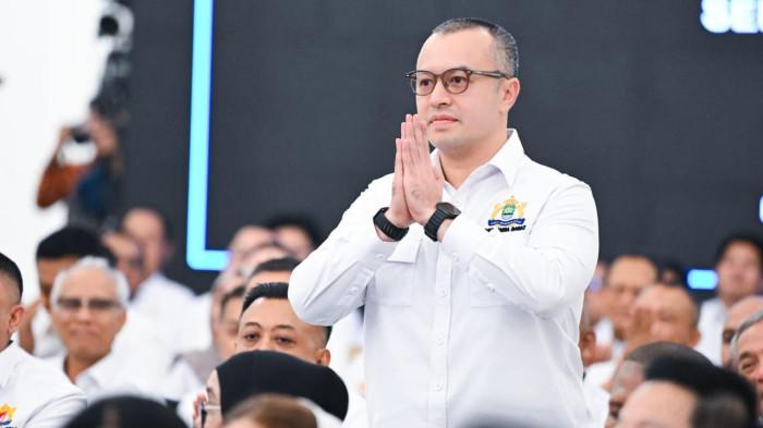 ALMER FAIQ RUSYDI - Ketua Umum Kadin Jawa Barat Almer Faiq Rusydi saat hadir pada acara pertemuan Presiden RI Prabowo Subianto dengan Jajaran Kadin Indonesia beserta Ketua Umum Kadin seluruh Indonesia, di Istana Negara, Jakarta, Jumat (31/7/2023).
