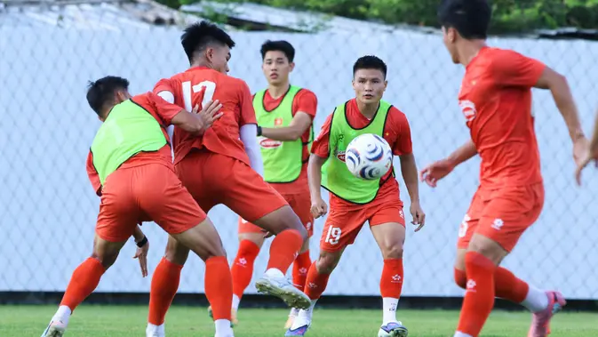 Timnas Vietnam proyeksi Piala AFF 2026 berlatih sebagai persiapan turnamen. Vietnam menggelar TC jelang Piala AFF 2026 di  Chonburi, Thailand. (Dok. vff.org.vn)