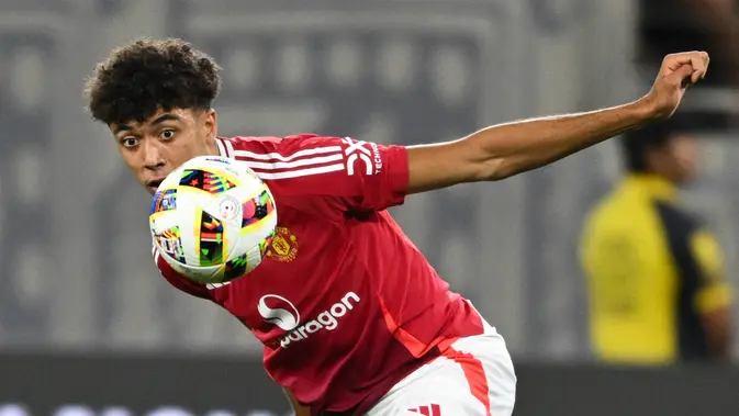 Striker Muda Manchester United Ethan Wheatley (AFP)