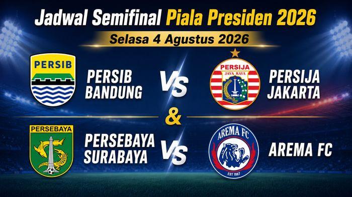 JADWAL PIALA PRESIDEN - Beredar di media sosial, aturan Piala Presiden 2026 berubah di tengah jalan. Laga semifinal ditiadakan dan juara tiap grup langsung berlaga di final. 