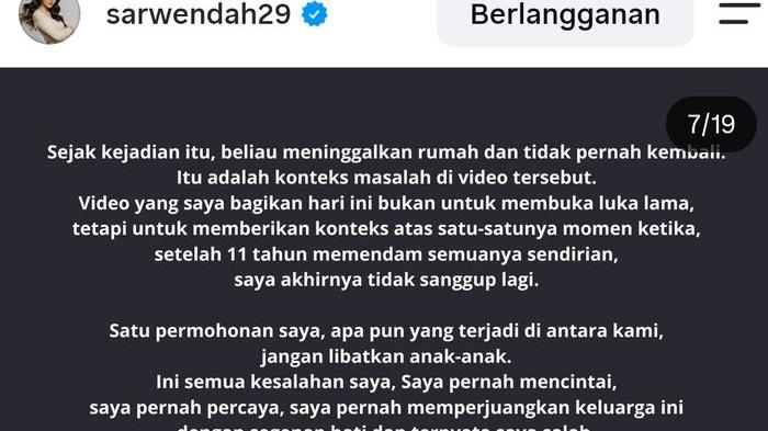 Sarwendah tuding Ruben Onsu selingkuh lebih dari sekali pada 2017