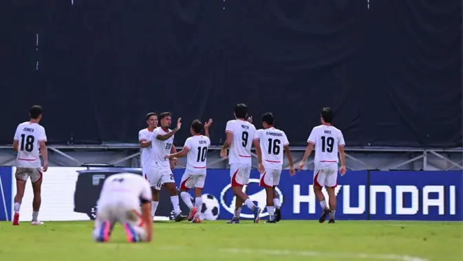 Timnas Indonesia merayakan kemenangan 3-0 atas Timor Leste pada laga kedua Grup A Piala AFF 2026 di Stadion Chonburi, Thailand, Jumat (31-7-2026). (Dok. aseanutdfc.com)