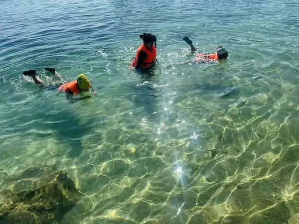 Children swimming and coral watching. Photo: Provided by the source