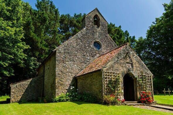 An ancient church in summer (Caldey Island)