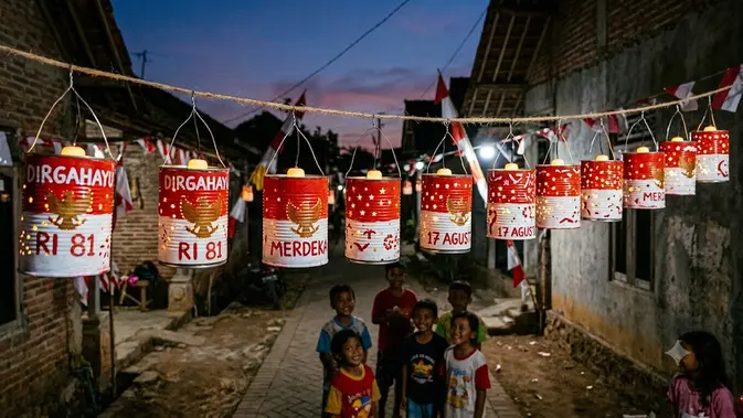 Ide Dekorasi 17 Agustus dari Barang Bekas (AI Generated)