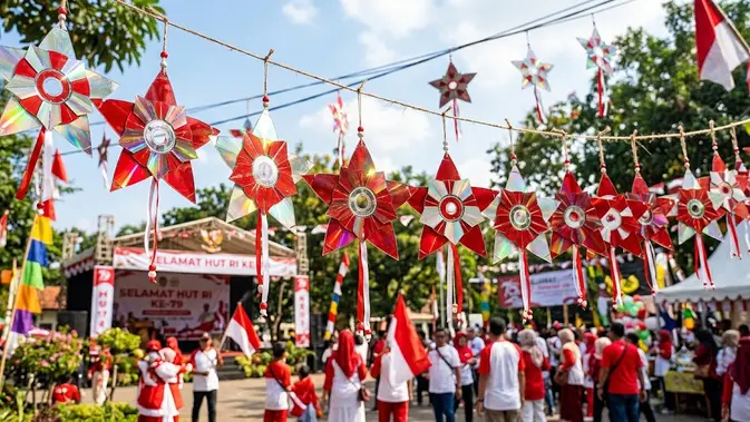 Bintang Gantung dari CD Bekas (AI generated)