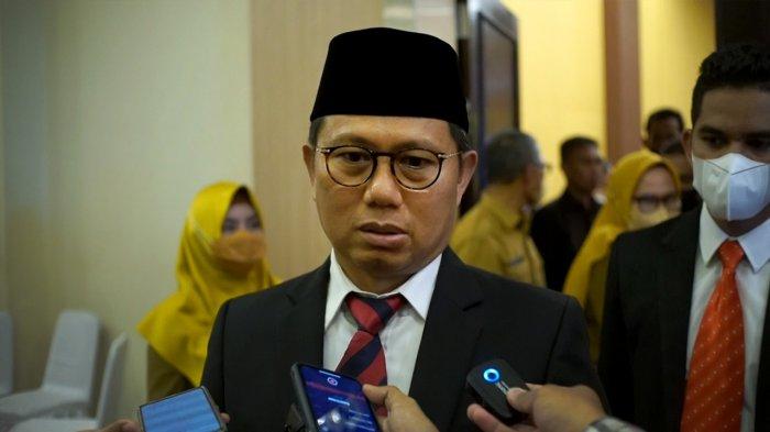 Hamka Hendra Noer menyebut Presiden Sepak Takraw Asia akan mengunjungi Gorontalo, seusai menandatangai moU, Senin (27/06/2022). (Foto: TribunGorontalo.com/Tomy Pramono).