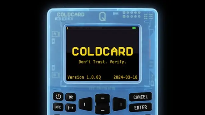 Coldcard, dompet perangkat keras (hardware wallet) khusus Bitcoin buatan perusahaan Coinkite. (Dok store.coinkite.com) Coldcard, dompet perangkat keras (hardware wallet) khusus Bitcoin buatan perusahaan Coinkite. (Dok store.coinkite.com)