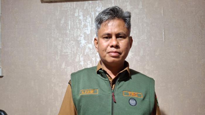 BANJIR-Sekretaris BPBD Provinsi Sumatera Barat, Ilham Wahab, memberikan keterangan kepada TribunPadang.com di Padang, Senin (3/8/2026). BPBD Sumbar mencatat Kota Padang menjadi wilayah yang paling terdampak banjir dengan 15 titik terendam akibat hujan berintensitas tinggi yang mengguyur sejak pagi.