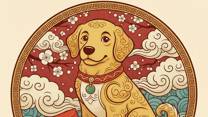 Ilustrasi Shio Anjing (ilustrasi Gemini AI)