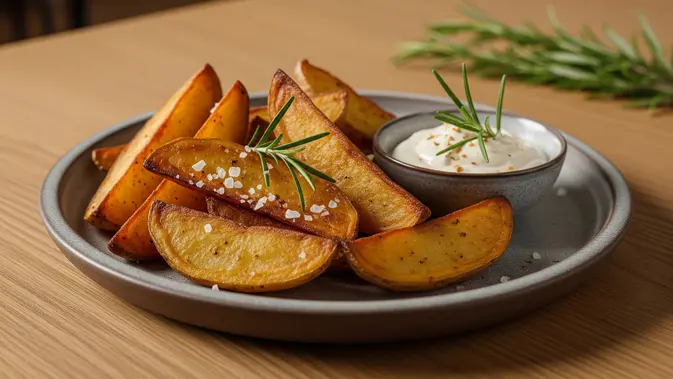 Tips Membuat Potato Wedges Ala Cafe yang Renyah Tips Membuat Potato Wedges Ala Cafe yang Renyah (Sumber: AI Generated)