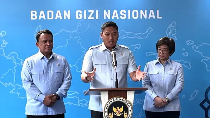 Kepala BGN Sudaryono bersama wakilnya di Gedung BGN, Jakarta Pusat. Kepala BGN Sudaryono bersama wakilnya di Gedung BGN, Jakarta Pusat, Rabu (29/7/2026). (Foto: Liputan6.com/Winda Nelfira).