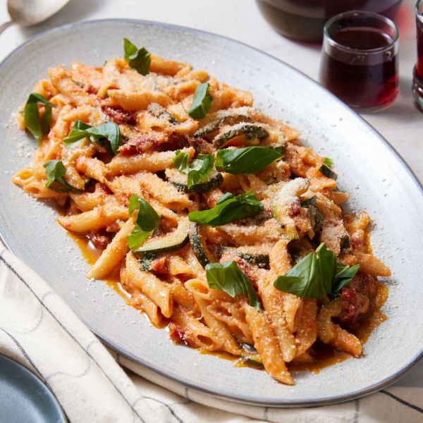 a recipe photo of the Penne with Zucchini Credit: Courtesy Photo
