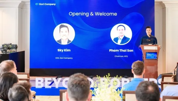 Sky Kim, CEO Gori, delivers a speech at the event. Photo courtesy of the organizers