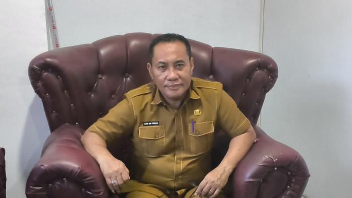 KRIRIS AIR -- Kepala BPBD Kabupaten Gorontalo, Udin Pango, saat ditemui TribunGorontalo.com di ruang kerjanya, Senin (3/8/2026).
