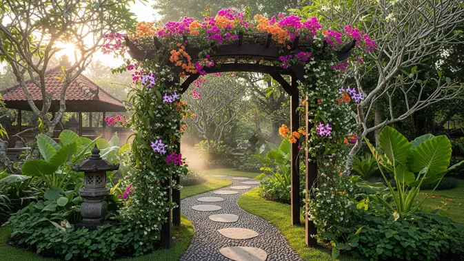 Arbor Sederhana untuk Jalur Taman. [AI Generated]