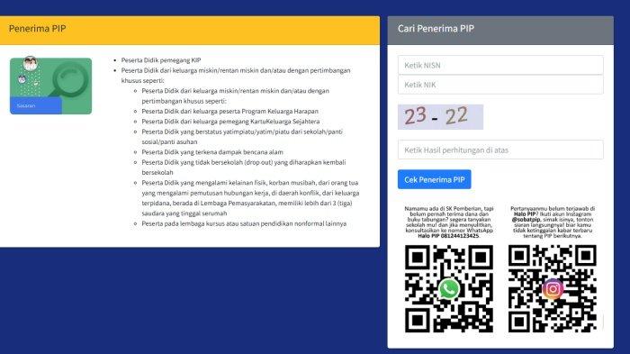 PIP 2026 - Laman cek PIP dari Kemendikdasmen. Berikut cara cek penerima PIP 2026 dari Kemendikdasmen. Gunakan NIK KTP.