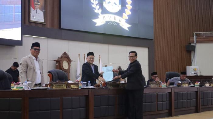 DPRD Provinsi Banten menggelar rangkaian Rapat Paripurna dengan agenda pembahasan empat Rancangan Peraturan Daerah (Raperda) usul DPRD di Ruang Rapat Paripurna DPRD Provinsi Banten, Selasa (4/8/2026).