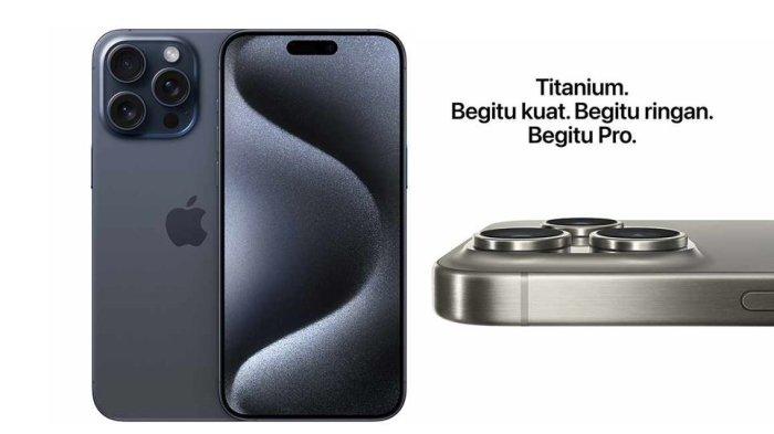 HARGA HP iPHONE- Tangkapan layar iPhone 15 Pro Max yang dibekali warna titanium dan desain yang lebih elegan dari iBox Indonesia, Senin (3/3/2025). Berikut harga HP iPhone 15 Pro Max per Maret 2025.