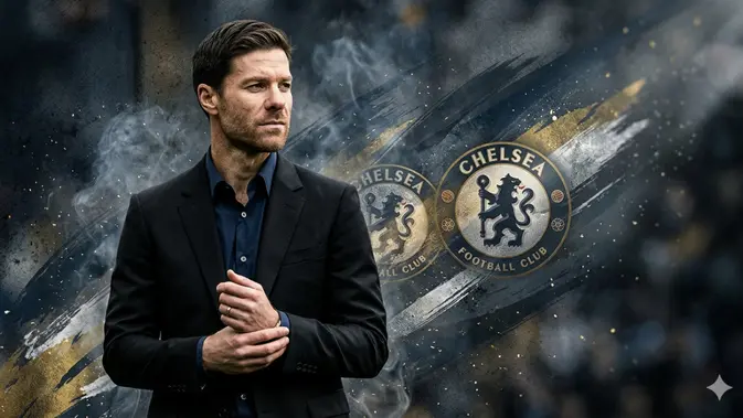 Xabi Alonso, Chelsea. (Foto by Gemini AI)