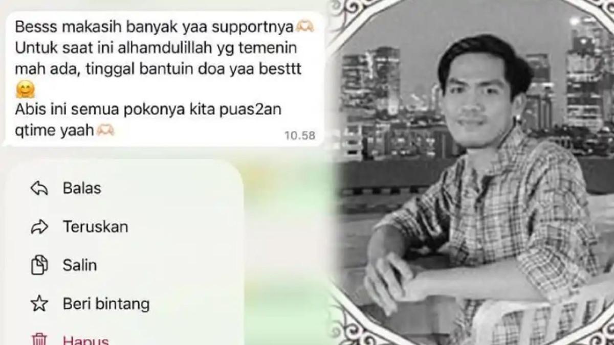 Chat terakhir Yurizal Tri Chaerawan sebelum meninggal dibeberkan sahabat.