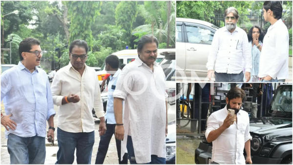 Celebs At Pradeep Rawat's Funeral