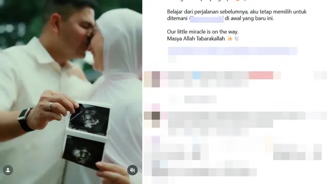 Haldy Sabri dan Irish Bella tunjukkan hasil USG © instagram.com/_irishbella_