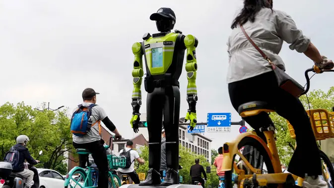 Ilustrasi Robot Humanoid. (Agatha CANTRILL/AFP)