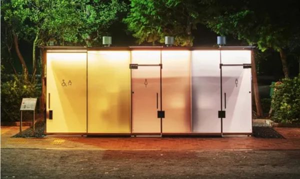 How do these transparent toilets work? How do these transparent toilets work?