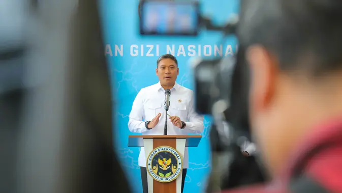 Kepala Badan Gizi Nasional (BGN) Sudaryono  saat jumpa pers  di Kantor BGN, Jakarta, Senin (27/07/2026). (KLY/ Arie Basuki)