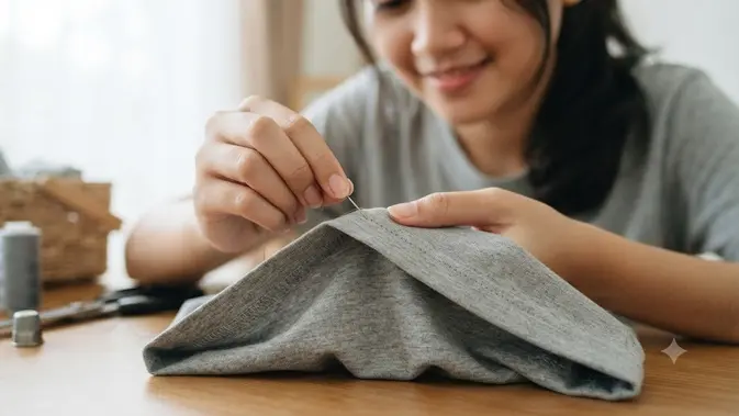 Gunakan Jahitan Tangan Tak Terlihat (AI Generated)