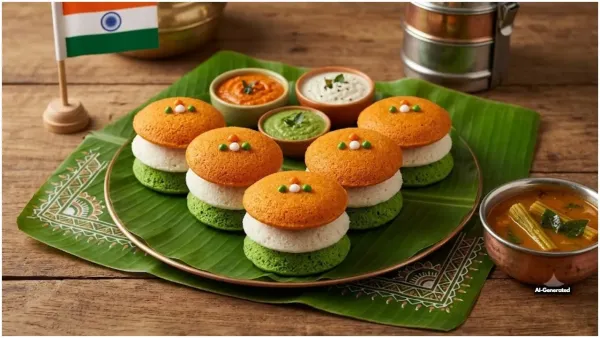 Tricolour Idli