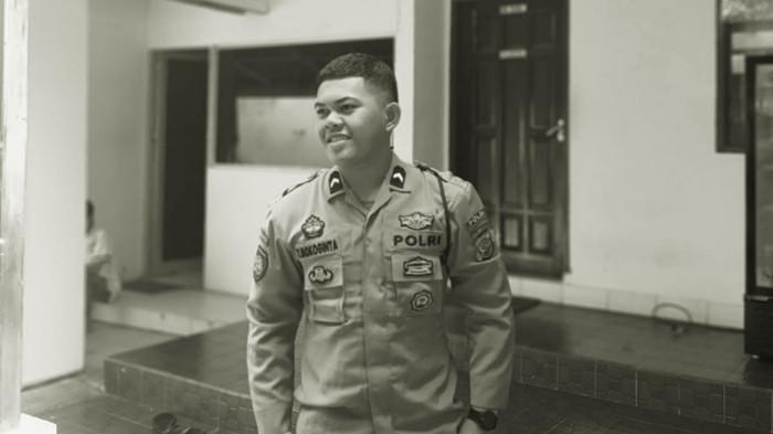 Foto Bripda Teguh Mokoginta semasa hidup.