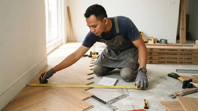 Cara Menentukan Ukuran Parket (AI Generated)
