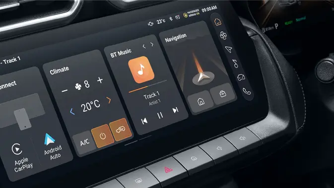 12.3-inch infotainment display di MG ZS Hybrid+. (mgmotor.id)