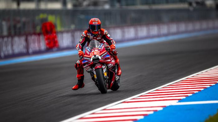 MARC MARQUEZ - Pembalap Ducati Lenovo, Marc Marquez, ketika mengarungi sesi Practice MotoGP Hungaria 2026 di Sirkuit Balaton Park pada 5 Juni 2026. (Foto: Ducati)