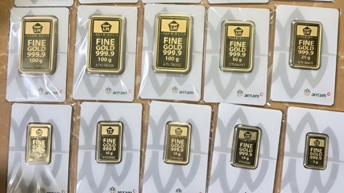 ANJLOK LAGI- Harga emas Antam 7 Agustus 2026 najlok lagi sekitar Rp 29.000 per gram. Harga buyback juga ikut kandas.