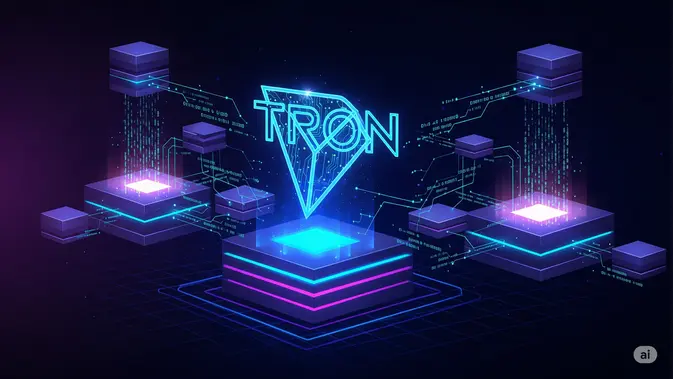 Aset Kripto TRON (TRX). (Ilustrasi by AI)