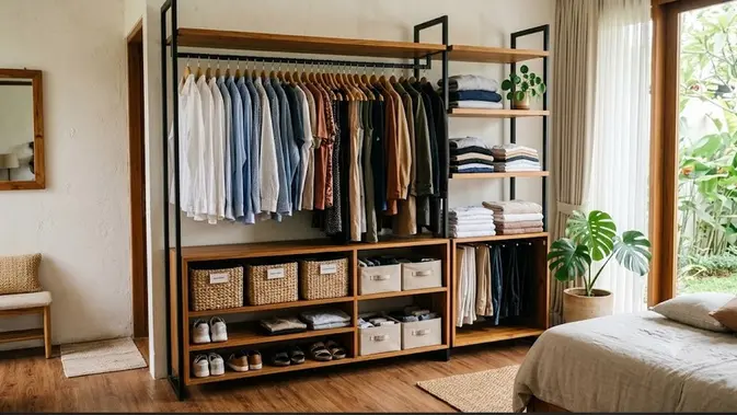Inspirasi Desain Lemari Pakaian (AI Generated)