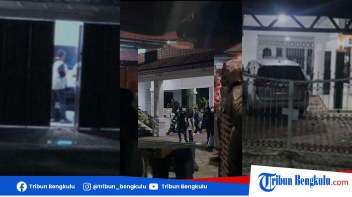 GELEDAH - Kolase penggeledahan KPK di rumah Kadis PUPR (kiri), Rumah eks Pj Wali Kota (tengah) dan Rumah Sekwan Kota Bengkulu (Kanan). Tim penyidik KPK melakukan penggeledahan di sejumlah lokasi yang berkaitan dengan pejabat Pemkot Bengkulu sejak Jumat (24/7/2026) hingga Jumat (7/8/2026)