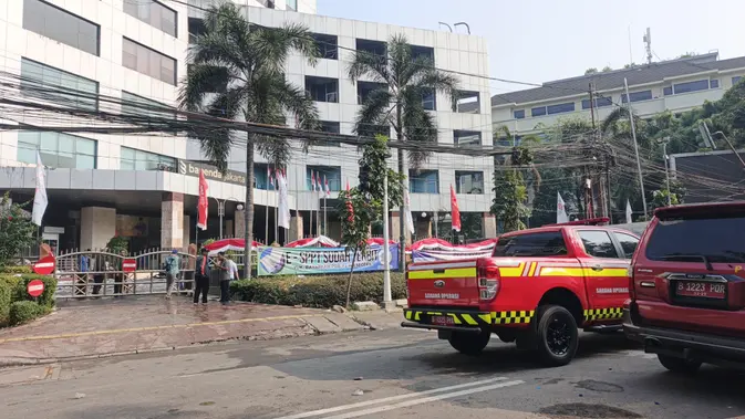 Kebakaran Gedung Bapenda DKI. (Liputan6.com/ Dimas Ramadhan Wicaksana)