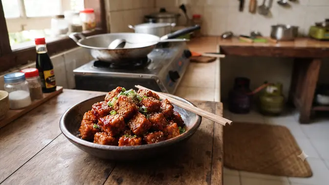 Cara Membuat Tempe Saus Korea Pedas Manis (AI Generated)